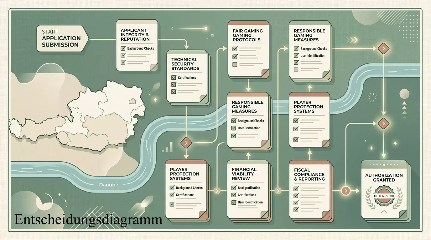 Entscheidungspfad mit österreichischer Karte und sachlichen Prüfpunkten